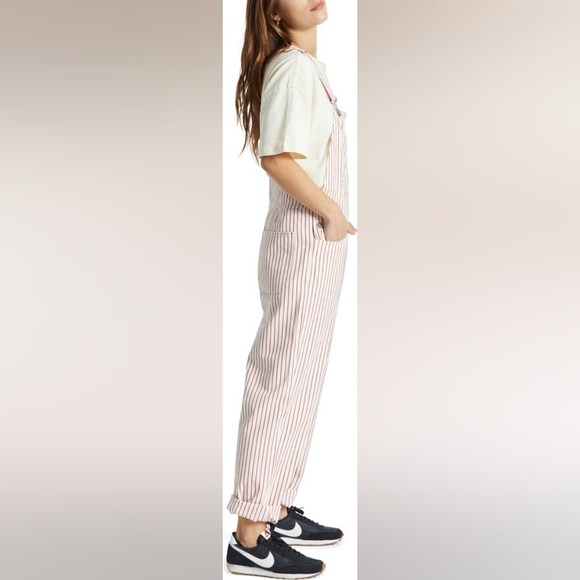 Brixton Costa Stripe Cotton Overalls brand new with tags - Picture 3 of 5
